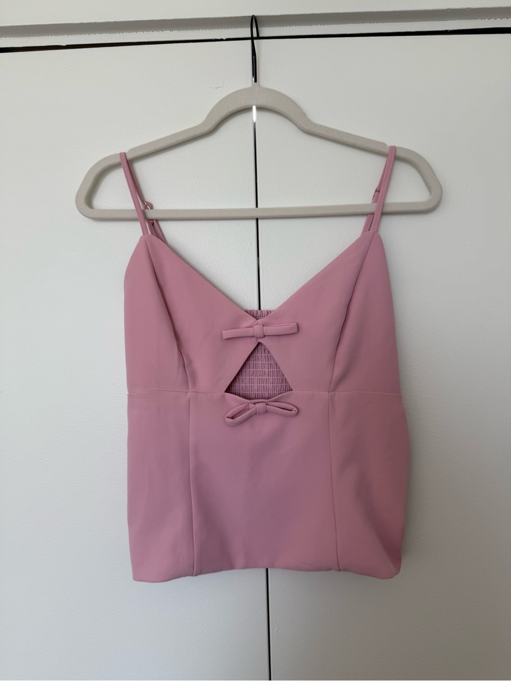 Abercrombie & Fitch Light Pink Bow-Front Camisole